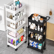 Bathroom Shelf Floor Kitchen Bathroom Multi-Layer Snack Storage Gap Movable Household with Wheels Trolley