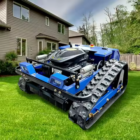 Customized Remote Controlled Robot Automatic Lawn Mower Cordless Tracked Lawn Mower High Torque Lawn