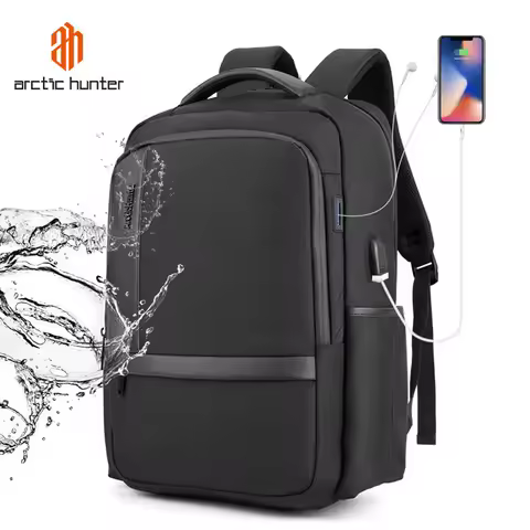 ARCTIC HUNTER Fashion Waterproof Men Laptop Backpack USB Charge School Backpack Large Capacity Mochi