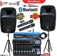 Paket Speaker 15 inch Aktif Pasif Crimson Mixer Baretone force 8 Channel Audio Outdoor indoor sound 