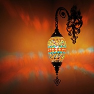 E14 Mediterranean Style Art Deco Turkish Mosaic Wall Lamp Handcrafted Mosaic Glass Romantic Wall Lig