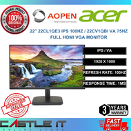 Acer AOPEN 22" 22CL1QE3 IPS 100HZ / 22CV1QBI VA 75HZ - Full HD MI VGA Monitor 21.5"