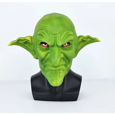Cosplay Green Goblin Mask Latex Costume Halloween Party Funny Scary Horro Full Head Masks for Adult 