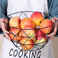 【Ready Stock】Kitchen Metal Food Basket Iron Wire Mesh Fruit Bowl Vegetable Dish Organizer