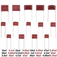 10pcs CBB Capacitors Metallized Polypropylene Film Capacitor 0.01uf 0.22uf 0.33uf 0.47uf 0.68uf 1nf 