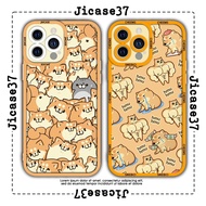 Cute JM CASE Cheems Doge Hmu hmu square edge iPhone CASE 6/6pl/6s/6spl/7/7pl/8/8pl/x/xs/11/12/13/pro