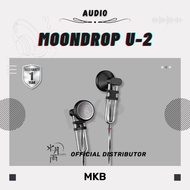 [READY STOCK] Moondrop U-2 Hi-Fi Earbuds 14.8mm Dynamic Driver Classic U-Shaped Brass Tube 3.5mm Aud