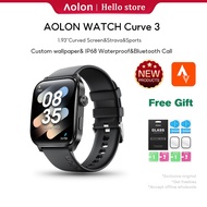 [Hot] Aolon Curve 3 Smart Watch Strava Sports Custom Function Keys Bluetooth Call Health Management 