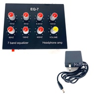 EQ-7 Audio Signal Headset Amplifier 7-Band EQ Equalizer 2 Channel Digital Sound Equalizer +12V Power