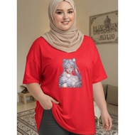 2Y623 [AIYOU] XL-5XL T shirt Women Plus Size Tshirt Woman Ladies Couple T Shirt Korean Style Crop To