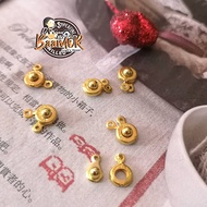 6 ชิ้น 8mm ตะขอ เล็ก กระดุม แปะ อะไหล่ ตะขอหมุน จบ ปลายสร้อย สำหรับร้อย ลูกปัด ทำ สร้อย งานประดิษฐ์ 