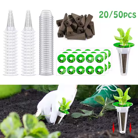 20pcs/70pcs Seedling Sponge Pods Set Seeds Plant Grow Basket Hydroponics Growing System Seed Sproute