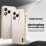 400 Lite Case Honor 400 Lite Honor400Lite 400Lite Silk Pattern Luxury Electroplated Gold Phone Case 