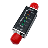 (DXCP) SWR Meter SWR&ampPower Meter 3-30MHz Frequency Range 100W for Various Shortwave Radio Equipme