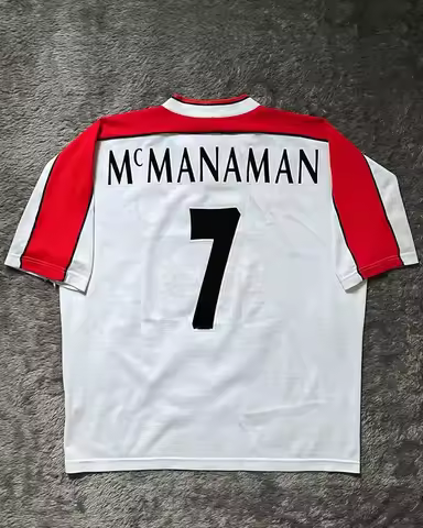 The 1998-99 Liverpool Away Jersey, McManaman No. 7 Is A Versatile, Casual, Streetwear Short-sleeved 