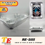 20pcs RE 255 (10x7x2in)  - Aluminum tray with lid
