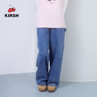 [KIRSH] BUCKLE-DETAIL CARPENTER WIDE-FIT DENIM PANTS | 26SS | Casual Fit Jeans | Korean Style | Tren