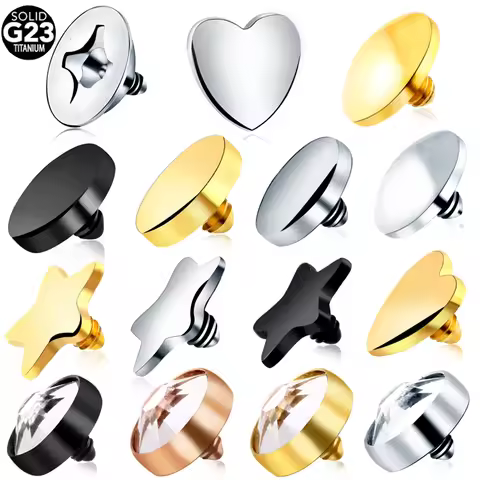 1PC G23 Grade Titanium Dermal Anchor Top Micro Dermal Drivers Surface Dermal Piercing Titanium Kit P