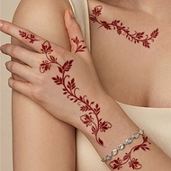 MSSB henna tattoo Sticker Red Flower Totem Back tattoo Sticker henna tattoo