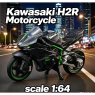 1:64 Kawasaki H2R Motorcycle Alloy Diecast Model Toys Suitable For Children's Boy Car Model Gifts Ad