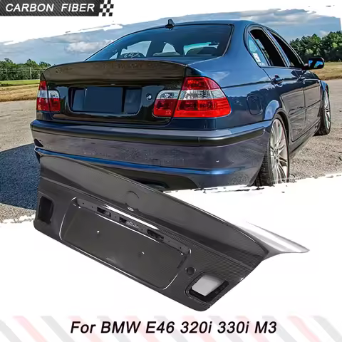 Carbon Fiber Car Rear Trunk Cover for BMW E46 CSL M3 Coupe 2-Door 2000-2003 Racing Rear Trunk Boot L