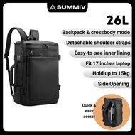 26L Waterproof Laptop Backpack 3 in 1 Travel School Office Work Bag Crossbody Hand Carry Bagpack Beg