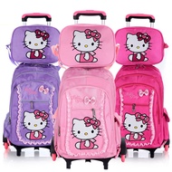 2/6 Roda Wheel Backpack School Bag Beg Sandang Sekolah Hello Kitty 38cm/44cm