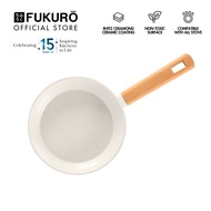 Fukuro Shiro Ceramic Fry Pan 20cm 24cm 26cm Non Stick PTFE Free Coating Wooden Handle Gas Ceramic In
