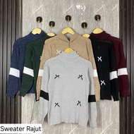 Knitted sweater/ sweater knitted sweater knitted sweater / ribbon sweater cute sweater latest sweate