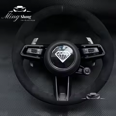 AUTO Sporty all-Alcantara suede steering wheel for Porsches Cayenne Boxster Cayman 987 Panamera 718 