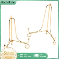 [HF] Gold Iron Display Stand - Book Photo Plate Easel Holder, Decorative Storage Rack
