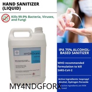 Hydrocare Hand Sanitizer - Isopropyl Alcohol (IPA) 75 - 5L