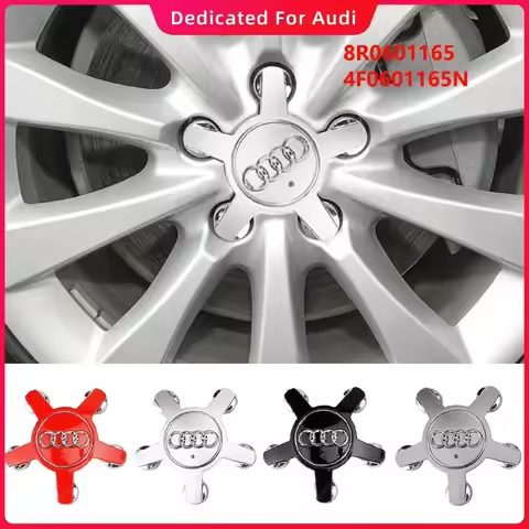 4pcs 135mm Car Wheel Center Cap Hub Covers Badge logo 8R0601165 4F0601165N For Audi A1 A3 A4 A5 A6 A