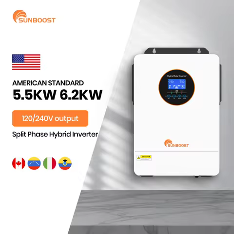 【Free shipping in the US】Sunboost US Version RVs 3.6KW 5.5KW 6.2KW Split Phase Inverter 120V 240V Hy