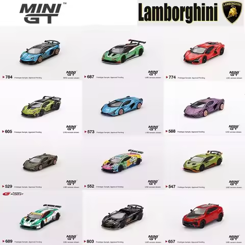 MINIGT 1/64 Lamborghini Urus Countach LPI 800-4 Huracán GT3 EVO2 Sián FKP 37 Car Alloy Diecast Model