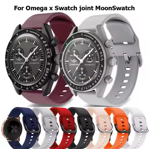 Sport Silicone Strap For Omega x Swatch joint MoonSwatch Watchband Strap 20mm For Swatch MoonSwatch 