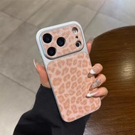 Case For Samsung S25 S26 S24 S23 S22 Ultra F07 Aesthetic Shiny Leopard Print Large Camera Window Pro