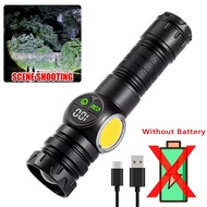 Ngoài trời Zoom mạnh mẽ nhất Đèn pin Led Đèn Pin Laze trắng Đèn pin zoom có thể sạc qua USB ánh sáng