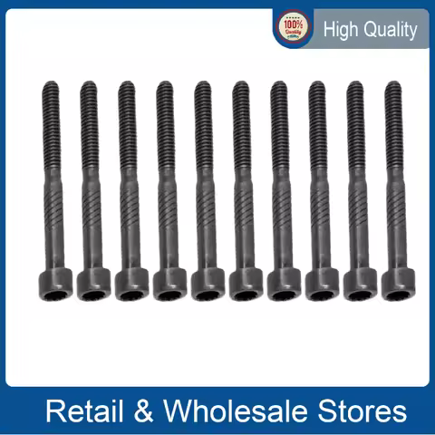 10Pcs Camshaft Cap Bolts For VW Audi Seat Skoda 1.9 TDi PD 8v ASZ ARL AUY AJM BXE BKC BJB 038103714G