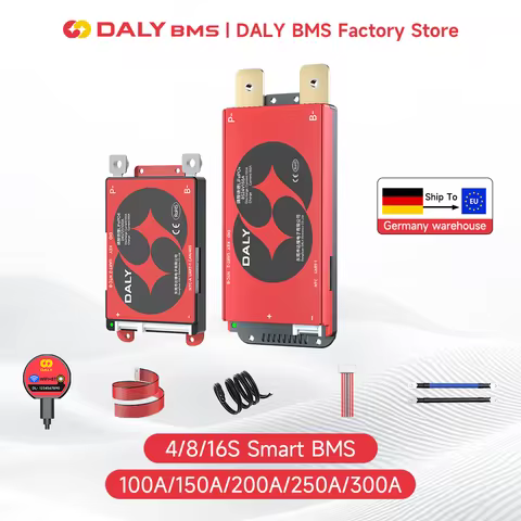 Daly Smart BMS 24v 8s Lifepo4 16S 48V 4S 12V 100A 150A 200A 250A 300A 3.2V BMS RS485 CANBUS for Home