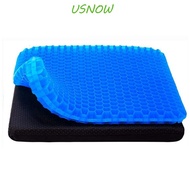 USNOW Gel Seat Cushion, Portable Foldable Honeycomb Gel Cushion, Massage Thick Relief Tailbone Pressure with Non-Slip Cover Chair Pad for Long Sitting Office Chair