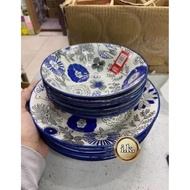 FLORAL PLATE SET6 PLATE 8 INCHES 6 BOWL 6 INCHES