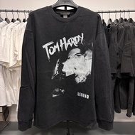 เสื้อยืดแขนยาวพิมพ์ลาย Tom Hardy ทรงหลวม สำหรับผู้ชาย ฤดูใบไม้ผลิและฤดูใบไม้ร่วง แบรนด์เนมแฟชั่น คอล