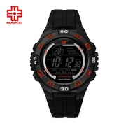 Caterpillar DIGIMAX OC-167-21-142 DIGITAL BLACK ORANGE DIAL BLACK PU STRAP MEN WATCH