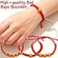 2026 Horse Year Red Rope Braided Bracelet - Alloy Zodiac Horse Pendant - Adjustable Weaving Bracelet