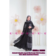 SHEILLA DRESS ( COUPLE ATAU SATUAN )Gamis Couple Ibu dan Anak Perempuan Bahan Crinkle Kombinasi Ceru