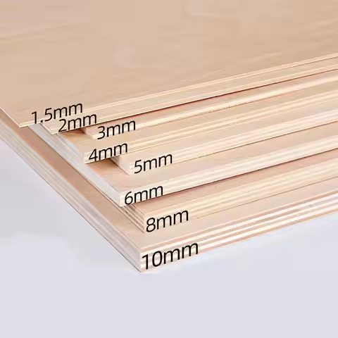 Basswood Board Thickness 1.5mm/2mm/3mm/4mm/5mm-10mm Model Craft Sheet Material for DIY Model Buildin