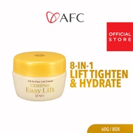 AFC EXSHINee Easy Lift 8 in 1 Uplifting Gel Cream from Japan - for Firmer Hydrated Skin Targets Wrinkes &amp; Fine Lines with Collagen Ceramide Hyaluronic Acid Ectoine - Toner Lotion Makeup Base Massaging Neck Eye &amp; Night Cream • Made in Japan • 60g