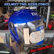 HELMET PALING MURAH😍HELMET TSR ORIGINAL AERO FORCE BLUE OPEN FACE SINGLE VISOR KYT ARC ARAI SHOEI KO