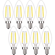 LED Candelabra Bulbs 25Watt Equivalent, B11 LED Bulb 2W Warm White 2700K E12 Base, Dimmable Edison C